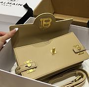 Balmain Smooth leather B-Buzz 24 bag beige - 2