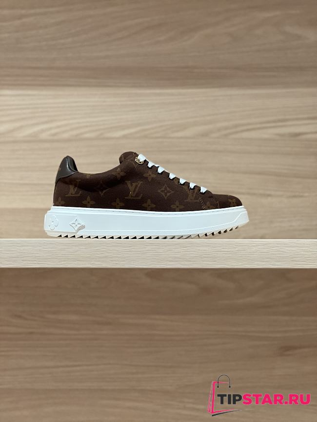 Louis Vuitton Time Out Sneakers 3D pattern of Monogram Flowers 05 - 1