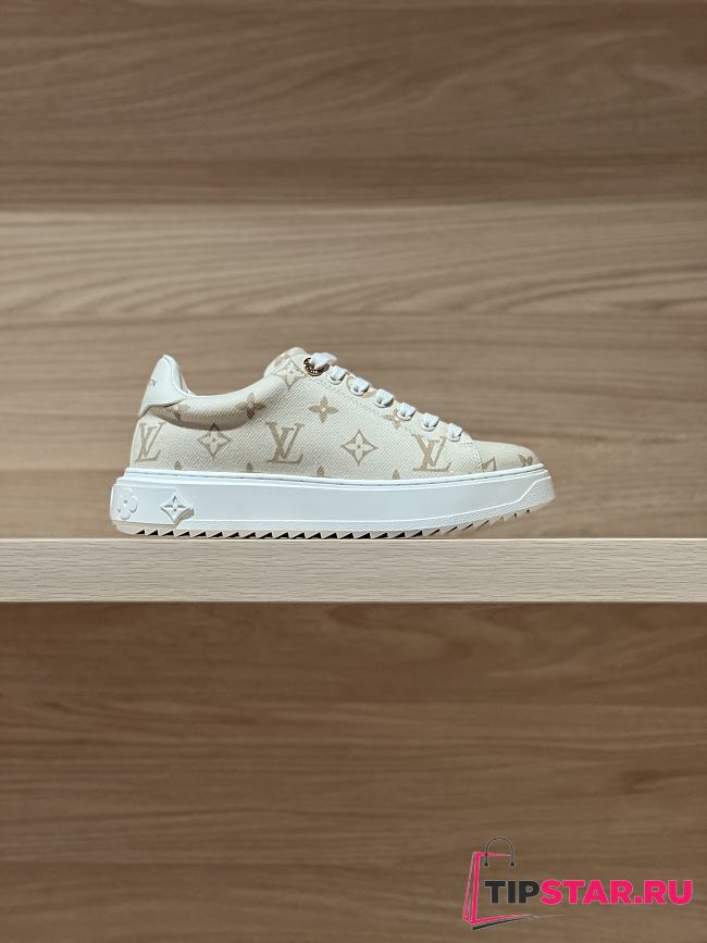 Louis Vuitton Time Out Sneakers 3D pattern of Monogram Flowers 04 - 1