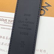 Louis Vuitton Damier Heritage belt grain leather gold hardware 3.5 cm in black - 2