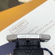 Louis Vuitton Heritage belt grain leather silver hardware 3.5 cm in black - 6