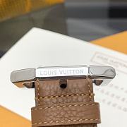 Louis Vuitton Heritage belt grain leather silver hardware 3.5 cm in brown - 6