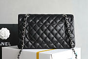 Chanel Classic Double Flap Bag Caviar Silver Black - 4