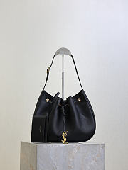 YSL PARIS VII hobo in grained leather black - 1