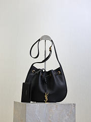 YSL PARIS VII mini hobo in grained leather black - 1