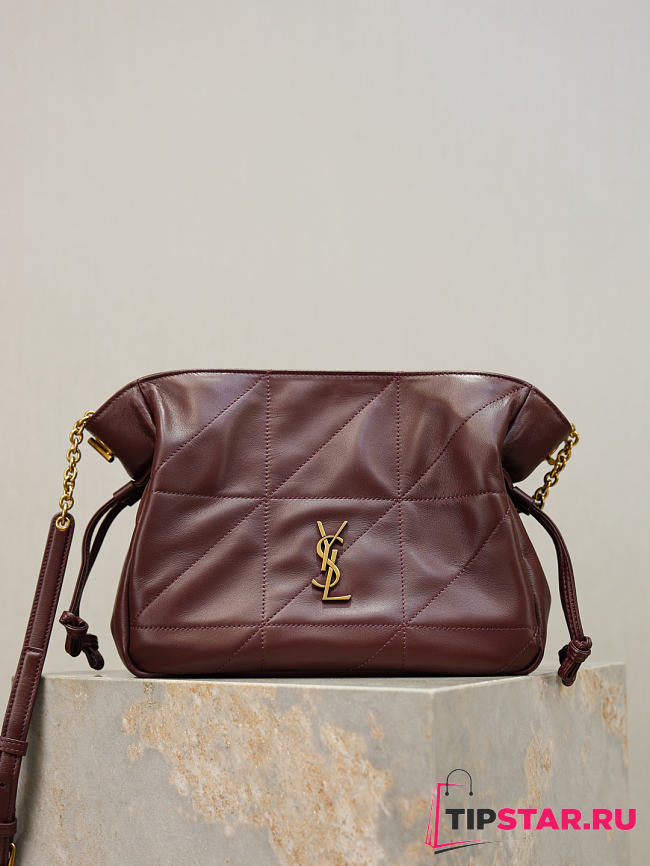 Ysl Saint Laurent Jamie shoulder bag in burgundy - 1
