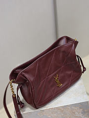 Ysl Saint Laurent Jamie shoulder bag in burgundy - 6