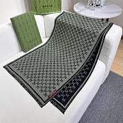 Gucci Wool Small GG Logo Scarf 03 - 1