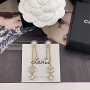 Chanel Double Chain Tassel Heart Double C Earrings - 6