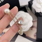 Chanel Double Chain Tassel Heart Double C Earrings - 5