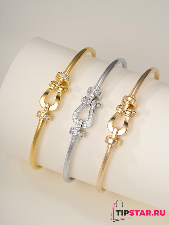 Fred Force bangle in rose gold/gold/silver - 1