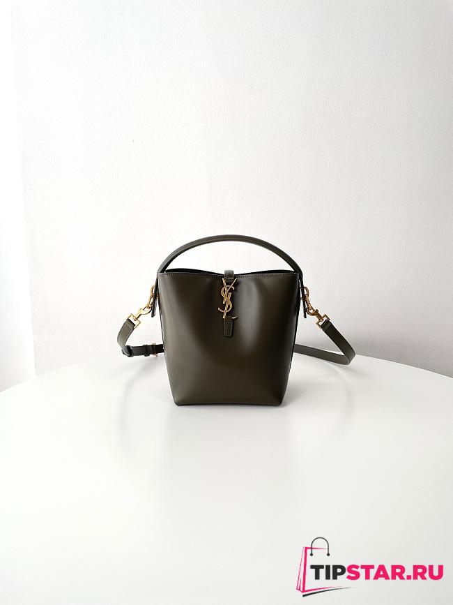 Ysl LE 37 small in shiny leather in Green - 1