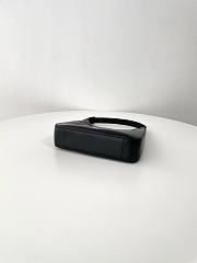 Ysl Calypso Mini Black Plunged Leather Hobo Bag Black - 3