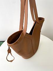 Ysl Saint Laurent Santorini Lux Calfskin Y Drawstring Tote Brown - 6