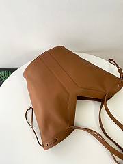 Ysl Saint Laurent Santorini Lux Calfskin Y Drawstring Tote Brown - 3