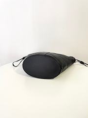 Ysl Saint Laurent Santorini Lux Calfskin Y Drawstring Tote Black - 6