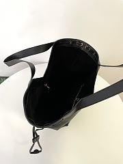 Ysl Saint Laurent Santorini Lux Calfskin Y Drawstring Tote Black - 2