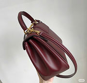 Celine Small 16 Bag Burgundy Calfskin size 23 x 19 x 10.5 cm - 6