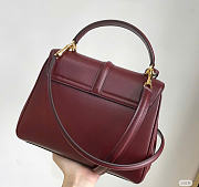 Celine Small 16 Bag Burgundy Calfskin size 23 x 19 x 10.5 cm - 5