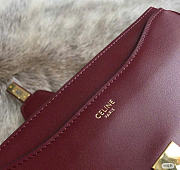 Celine Small 16 Bag Burgundy Calfskin size 23 x 19 x 10.5 cm - 2