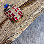 Rare Chanel 19A Crocodile Embossed Gold - 6