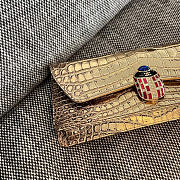 Rare Chanel 19A Crocodile Embossed Gold - 3