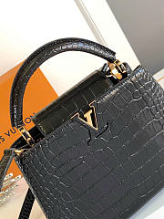 Louis Vuitton Capucines BB Bag Crocodile Leather In Black - 3
