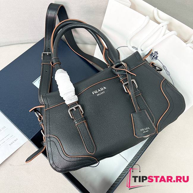 Prada Large leather tote bag Black - 1