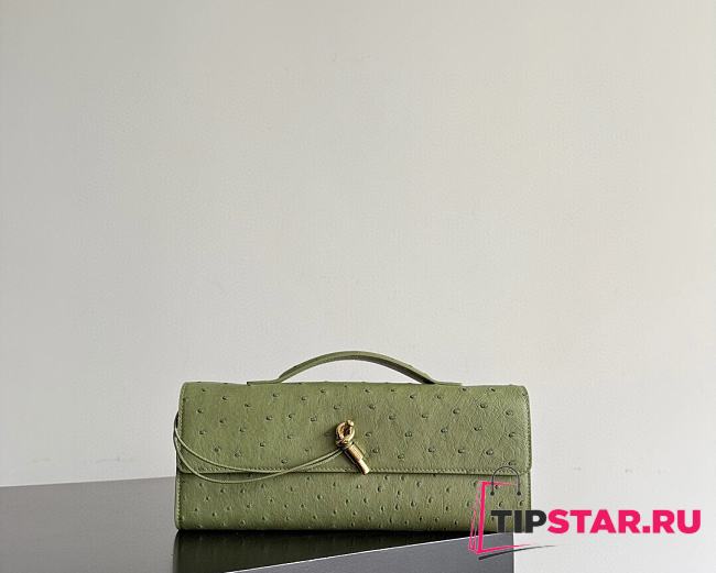 Bottega Veneta Andiamo Clutch Ostrich Leather 01 - 1