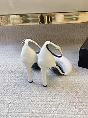 Ysl Saint Laurent Roy Genuine Mink Fur Sandal White - 4