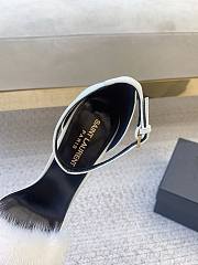 Ysl Saint Laurent Roy Genuine Mink Fur Sandal White - 3