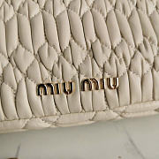 Miumiu Crystal Cloqué Nappa leather bag white - 4
