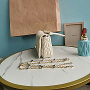 Miumiu Crystal Cloqué Nappa leather bag white - 5