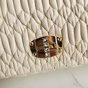 Miumiu Crystal Cloqué Nappa leather bag white - 2