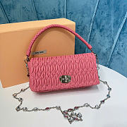 Miumiu Crystal Cloqué Nappa leather bag pink - 1