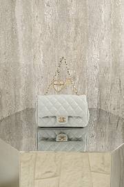 Chanel Classic Mini Double Flap With Hook Blue - 1