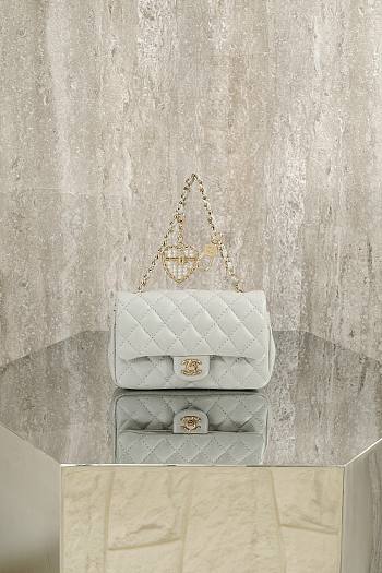 Chanel Classic Mini Double Flap With Hook Blue