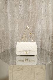 Chanel Classic Mini Double Flap With Hook White - 1