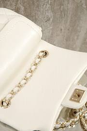 Chanel Classic Mini Double Flap With Hook White - 5