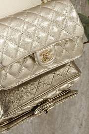Chanel Classic Mini Double Flap With Hook Silver - 2