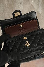 Chanel Classic Mini Double Flap With Hook Black - 5