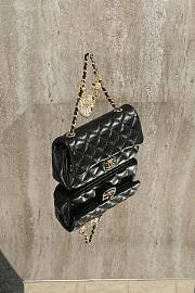 Chanel Classic Mini Double Flap With Hook Black - 3