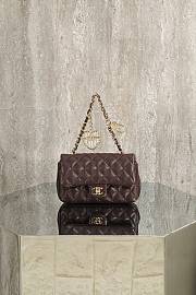 Chanel Classic Mini Double Flap With Hook Burgundy - 1