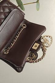 Chanel Classic Mini Double Flap With Hook Burgundy - 6