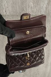 Chanel Classic Mini Double Flap With Hook Burgundy - 2