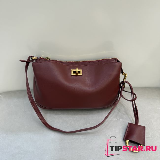 Balenciaga Rodeo Shoulder Bag Burgundy - 1