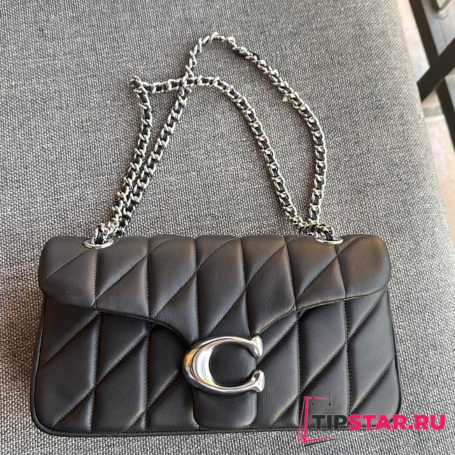 Coach Tabby Nappa Leather Shouder Bag In Black - 1
