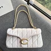 Coach Tabby Nappa Leather Shouder Bag In White - 1