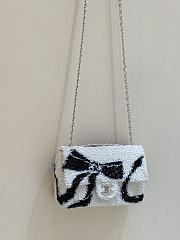 Chanel Flap Bag in Sequins Metallic accents white - 1