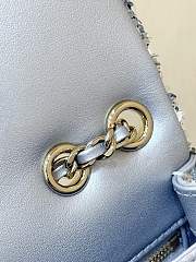 Chanel Flap Bag in Sequins Metallic accents blue - 6